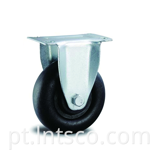 High Temperature Black Nylon Rigid Casters